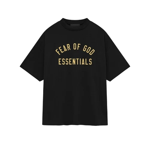 Fear of God Essentials FW24 Schwarz Gelb T-Shirt