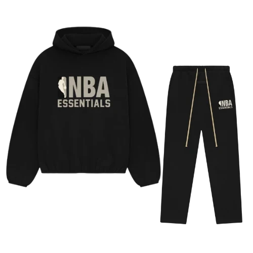 Fear of God Essentials NBA Schwarz Grau Komplettset