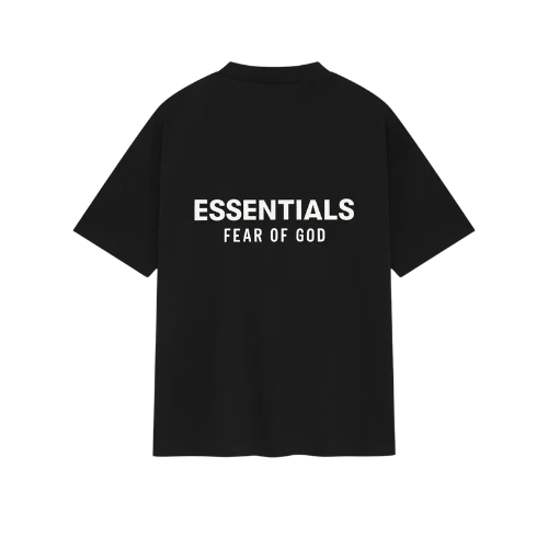 Fear of God Essentials SS25 Jet Schwarz T-Shirt