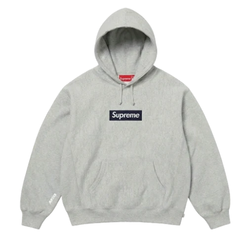 Supreme Box Logo Hooded Sweatshirt Heather Grau